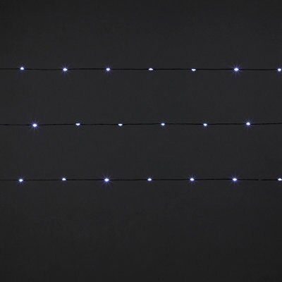 300 White Wire LED String lights Green cable