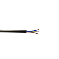 3183P Black 3-core Cable 0.75mm² x 5m