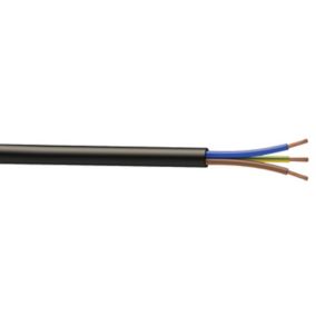 3183P Black 3-core Cable 2.5mm² x 10m