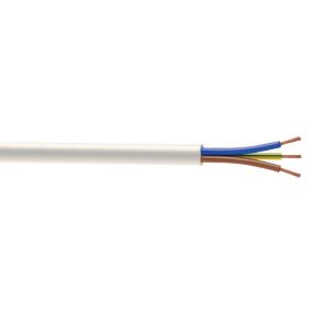 3183Y White 3-core Multi-core cable 2.5mm² x 10m