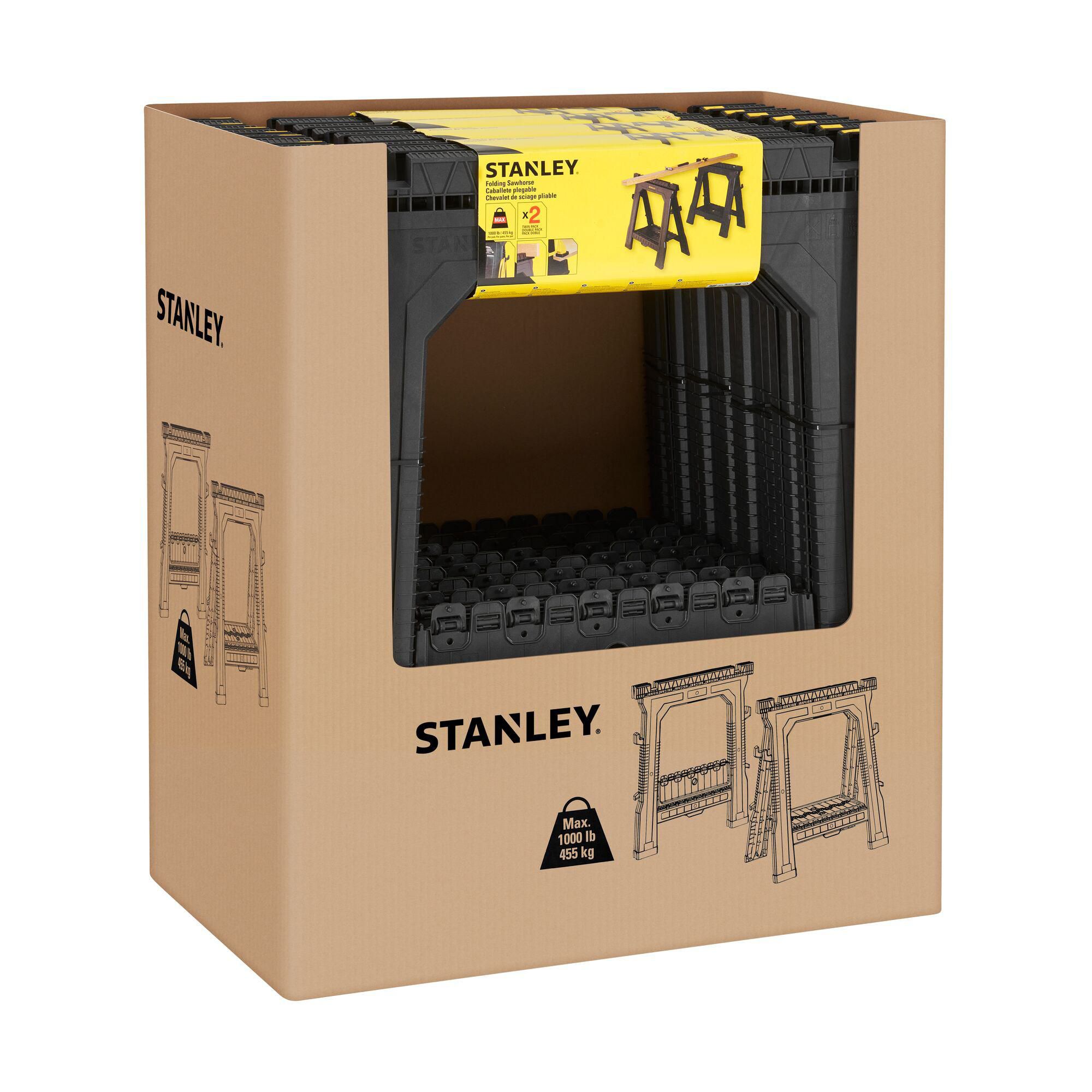 Stanley STST1-70713 Foldable Saw horse, Pack of 2