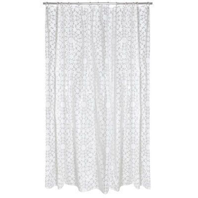 Cooke & Lewis Tulipa White Floral Shower Curtain (L)2000mm
