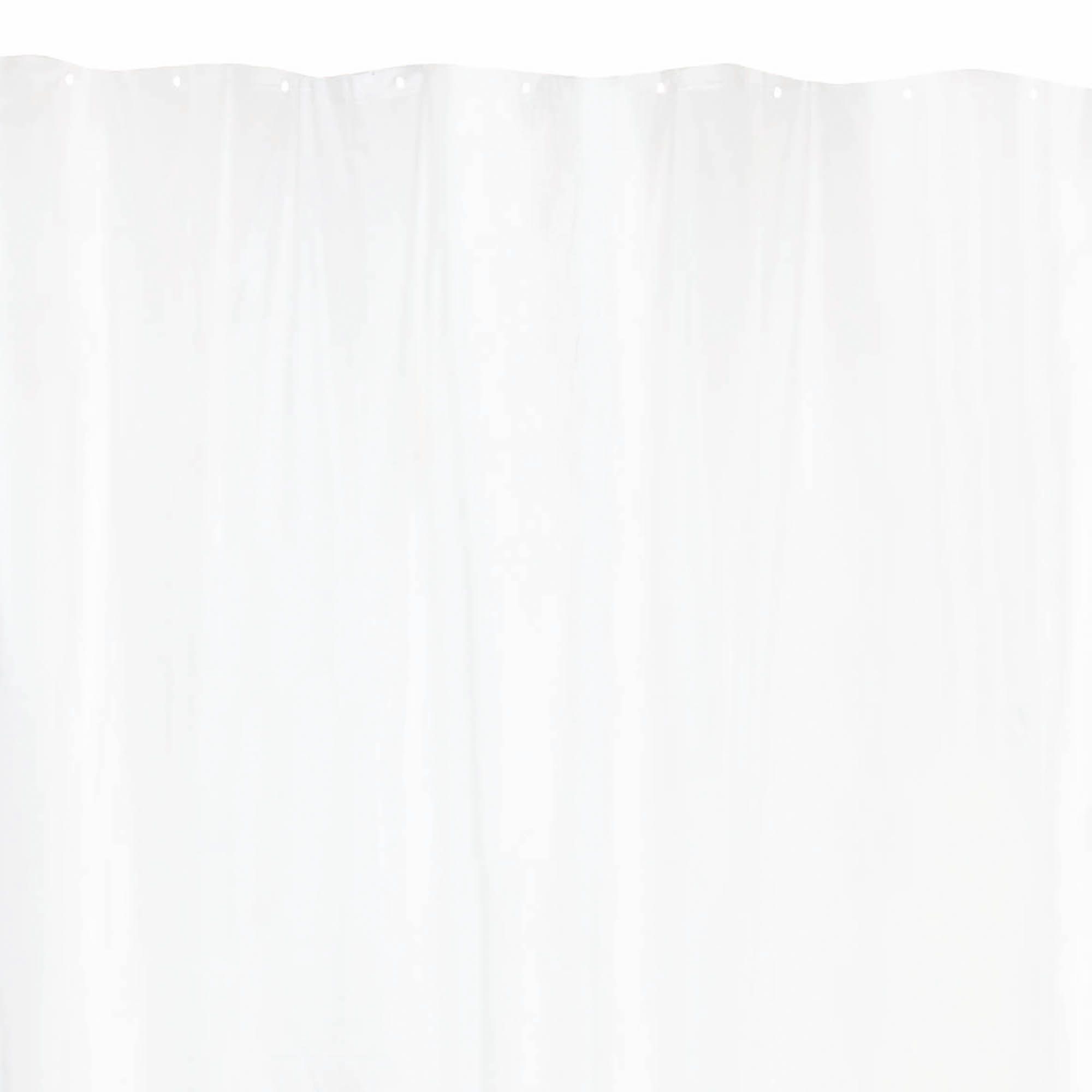 Cooke & Lewis Baya White Plain Shower Curtain (L)2000 mm