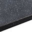 34mm Black star Black & light grey Stone effect Earthstone Round edge Kitchen Worktop, (L)3000mm