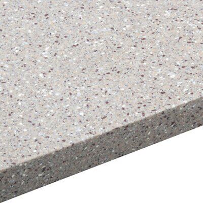 34mm Coffee Brown Stone effect Earthstone Round edge Kitchen Worktop, (L)1800mm