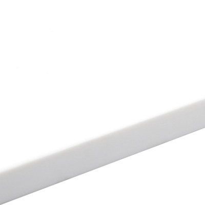 34mm Glacier Matt White Earthstone Round edge Kitchen Breakfront Worktop, (L)3000mm