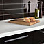 34mm Slate Matt Pale grey Acrylic Round edge Kitchen Worktop, (L)3000mm