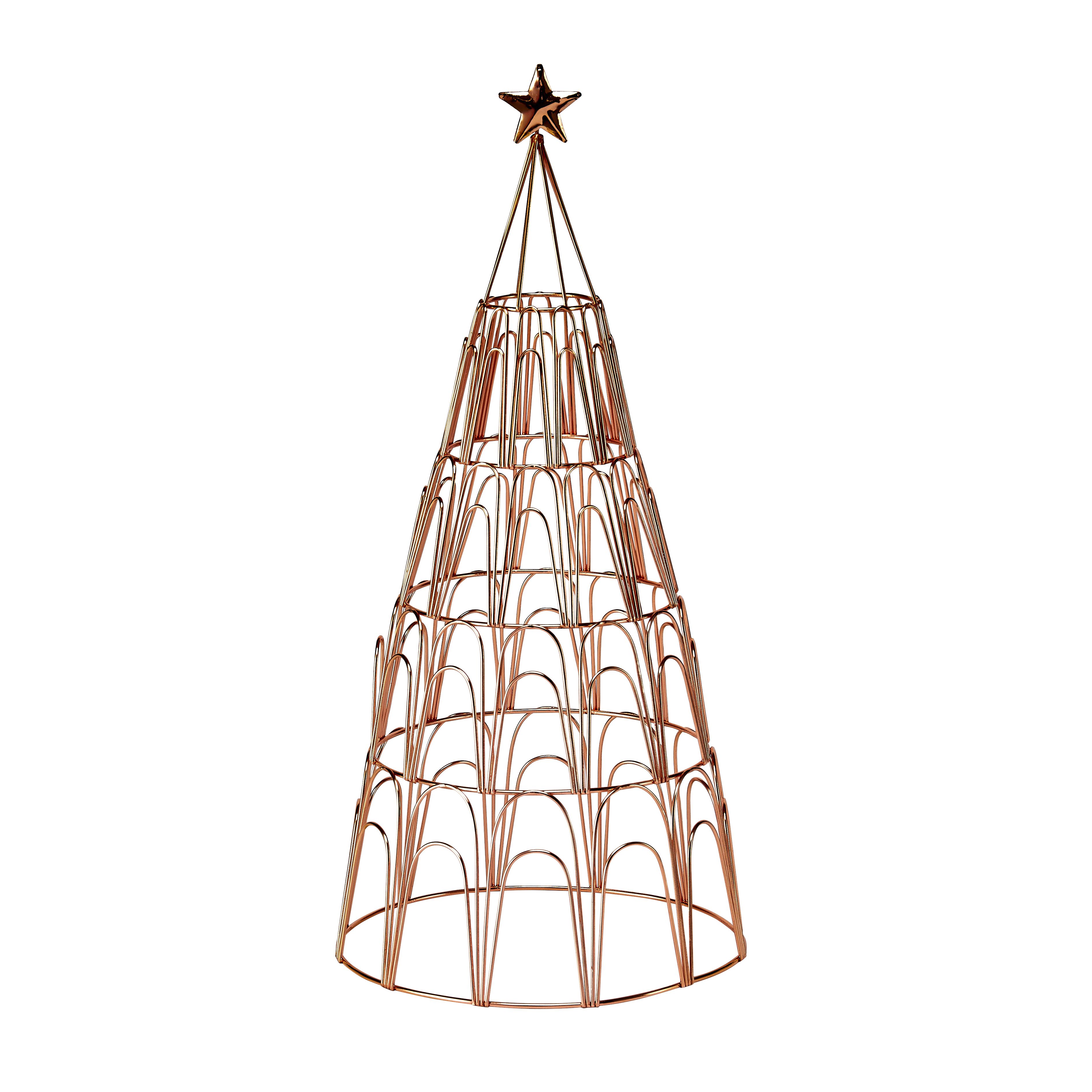 360mm Copper effect Metal Indoor Tree Table top tree