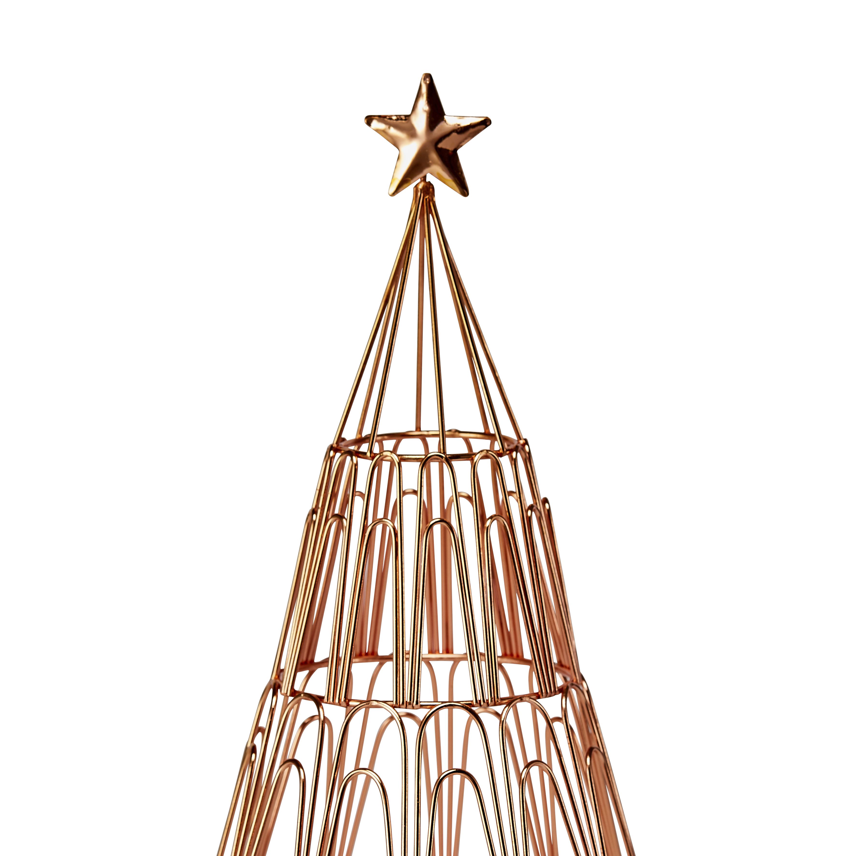 360mm Copper effect Metal Indoor Tree Table top tree