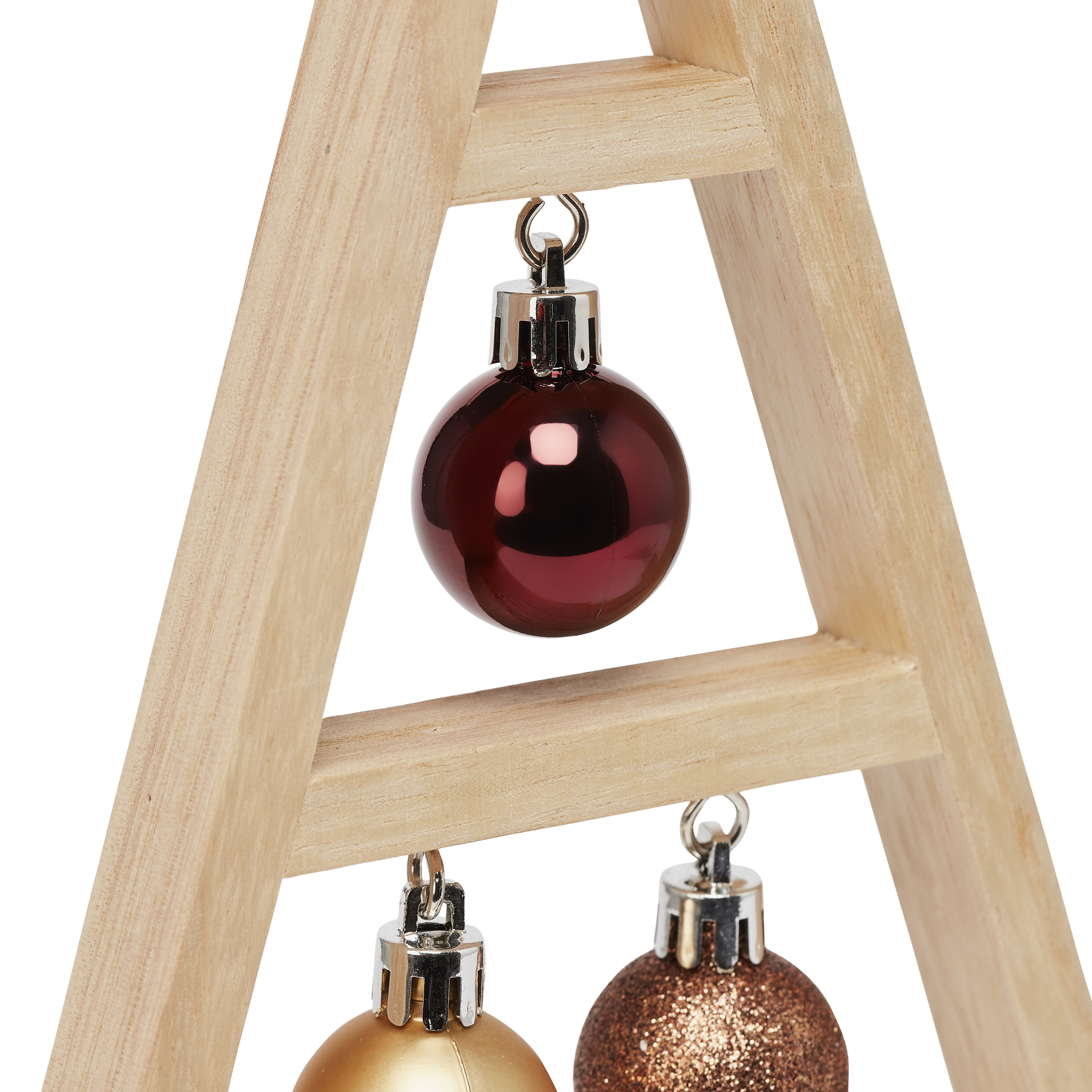 360mm Natural Wood Indoor Bauble Table top tree
