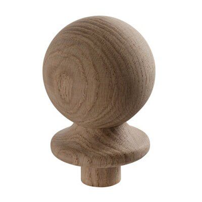 Cheshire Mouldings Ball Oak Newel Cap (L)85mm (Dia)85mm (W)85mm