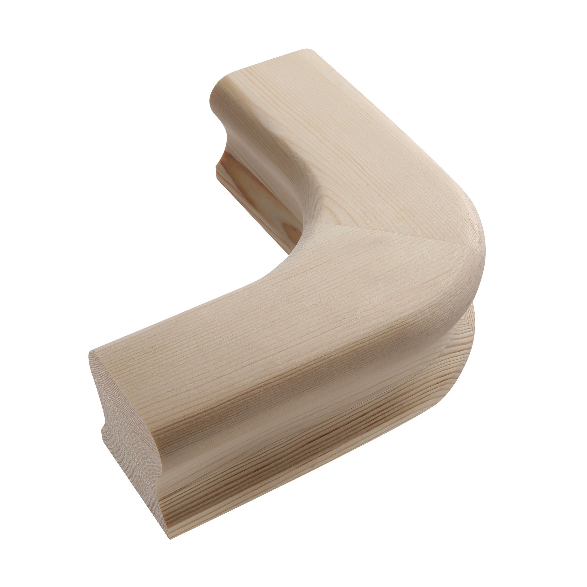 Cheshire Mouldings Pine 90° Level Handrail Turn, (L)173mm (H)56mm (W)173mm