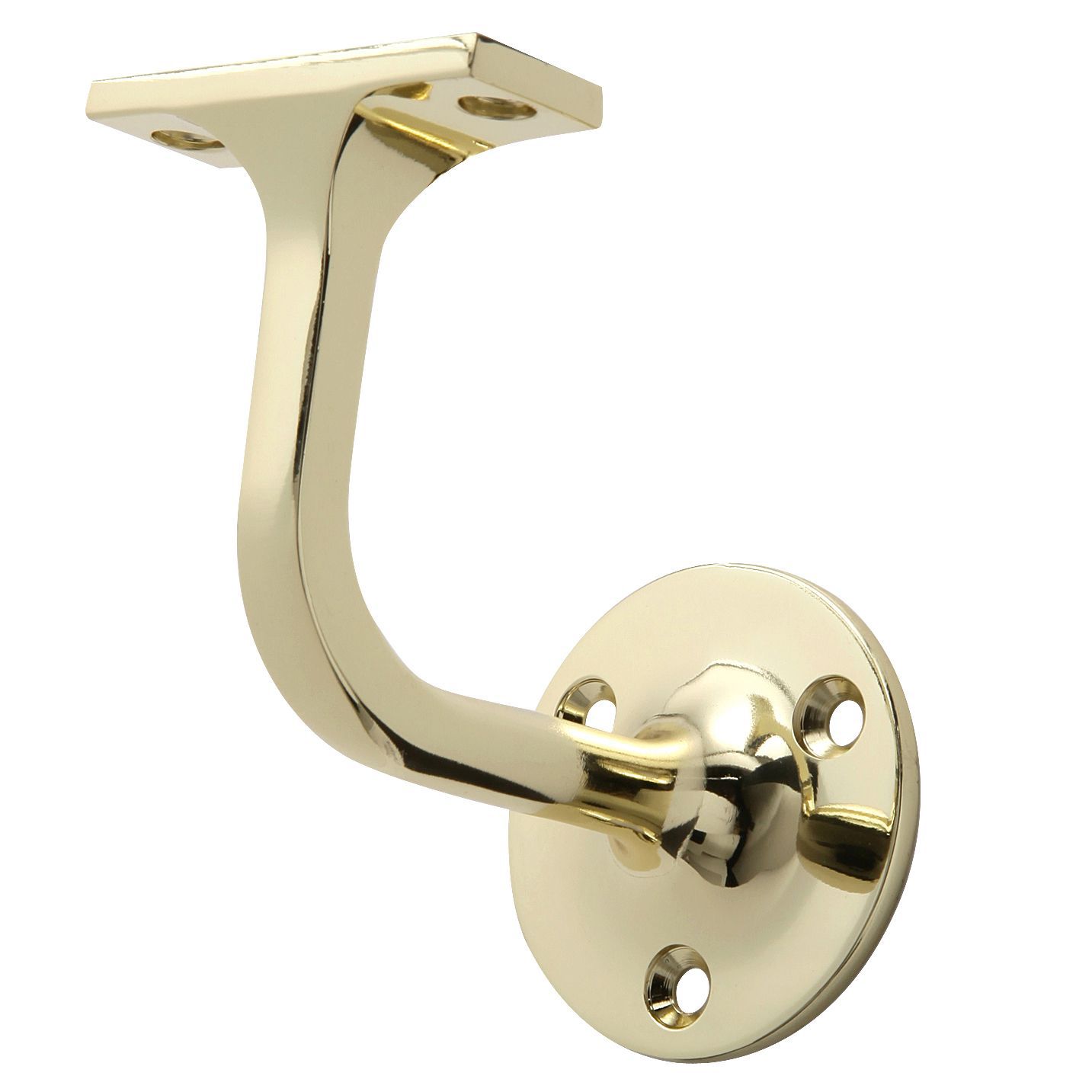 Brass effect Handrail bracket (L)50mm (H)70mm (W)80mm, Pack of 5