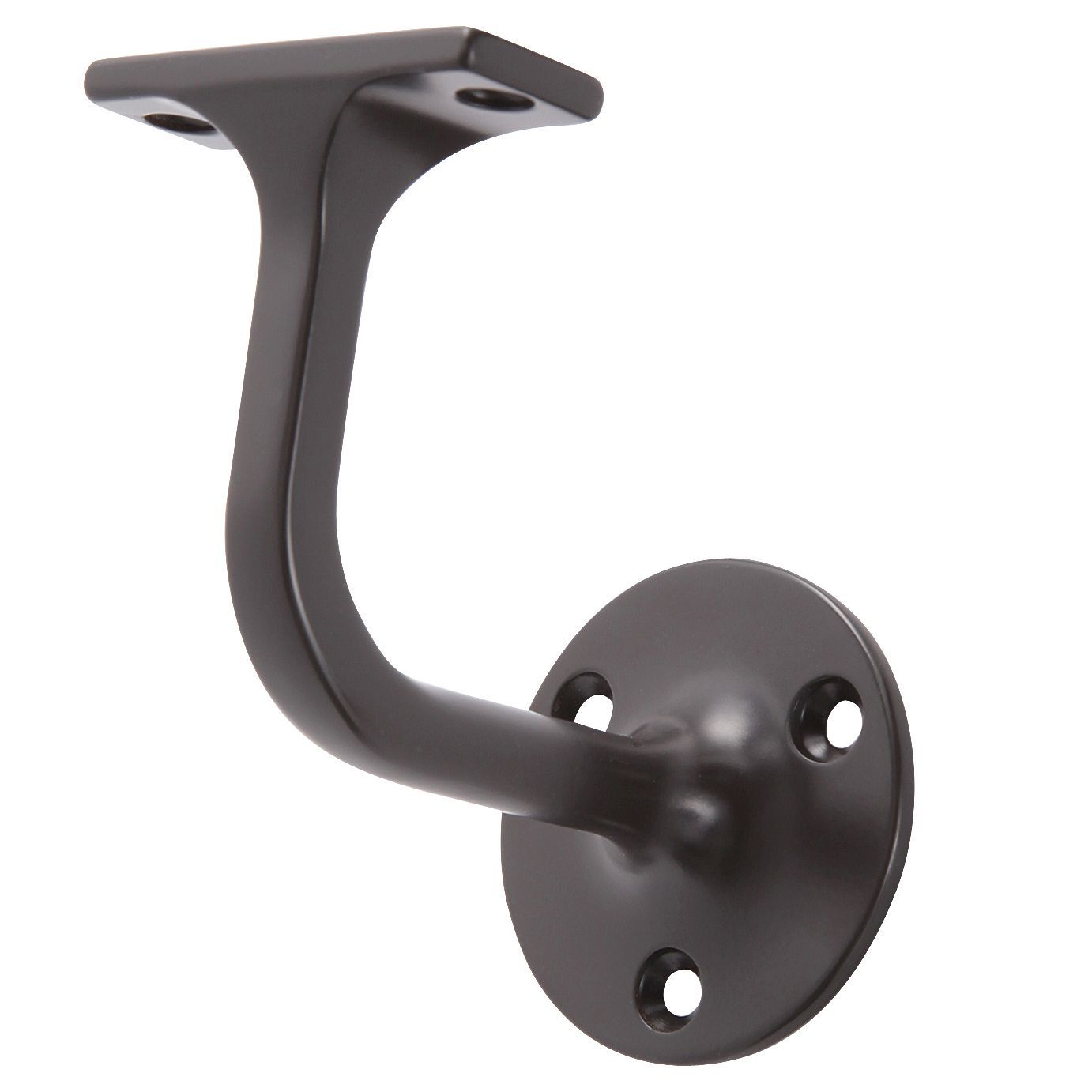 Black Handrail bracket (L)50mm (H)70mm (W)80mm, Pack of 5