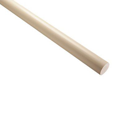 Cheshire Mouldings Traditional Primed White Pine Rounded Handrail, (L)2.4M (W)54mm