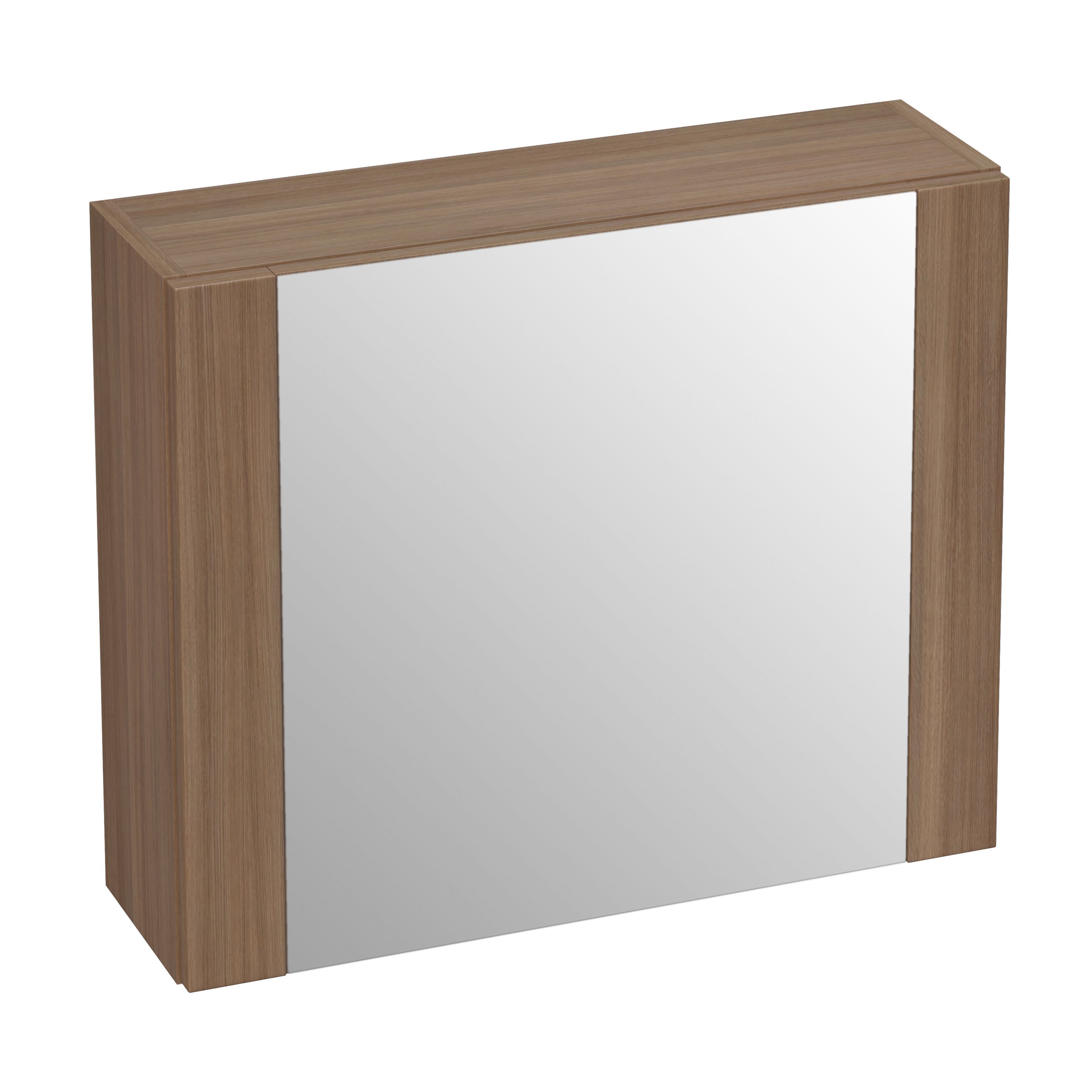 Cooke & Lewis Romana Single Door Oak Effect Medium Mirror Cabinet