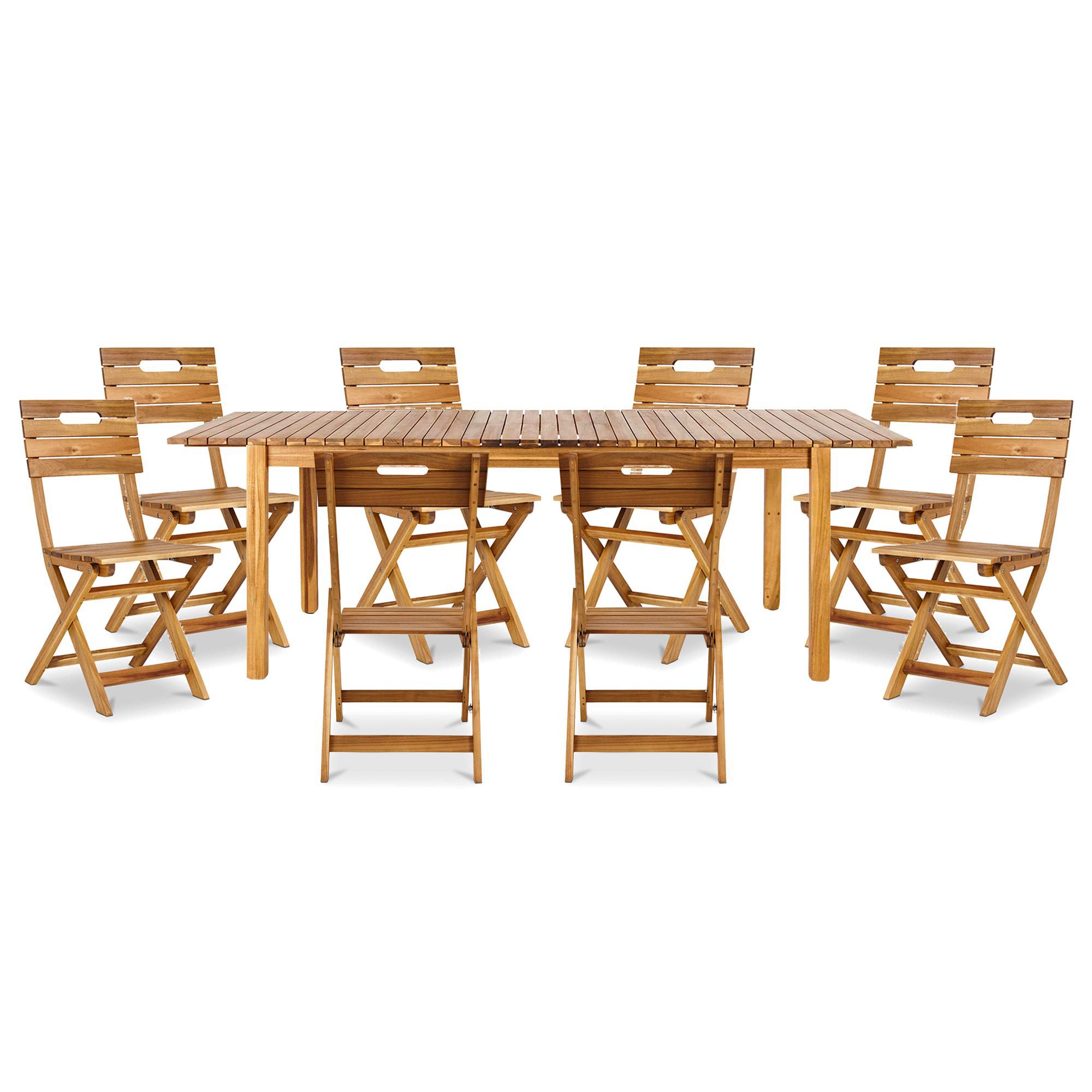 Denia Wooden 8 seater Dining set with Standard chairs