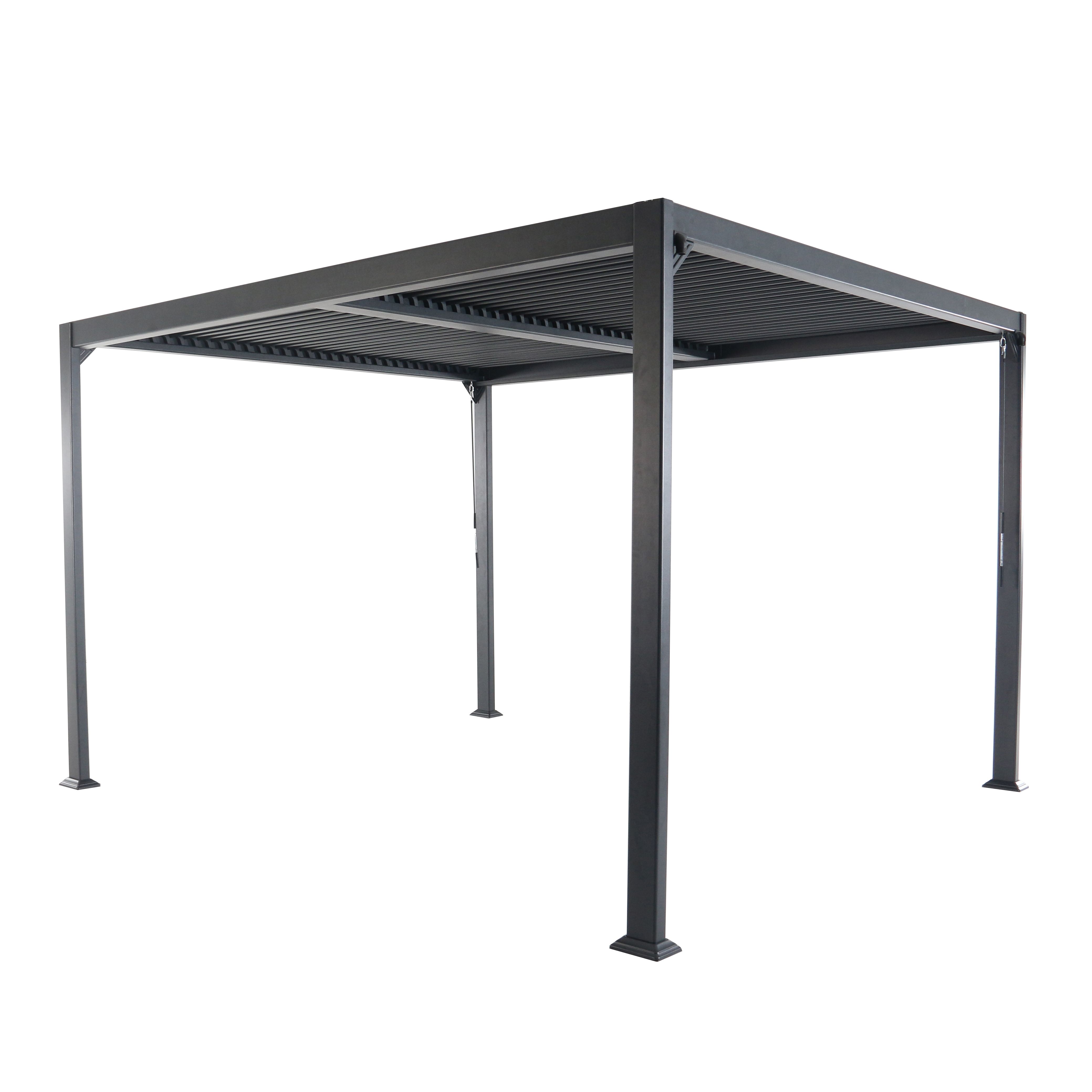 Blooma Sanba Anthracite Rectangular Gazebo, (W)3.6M (D)3M