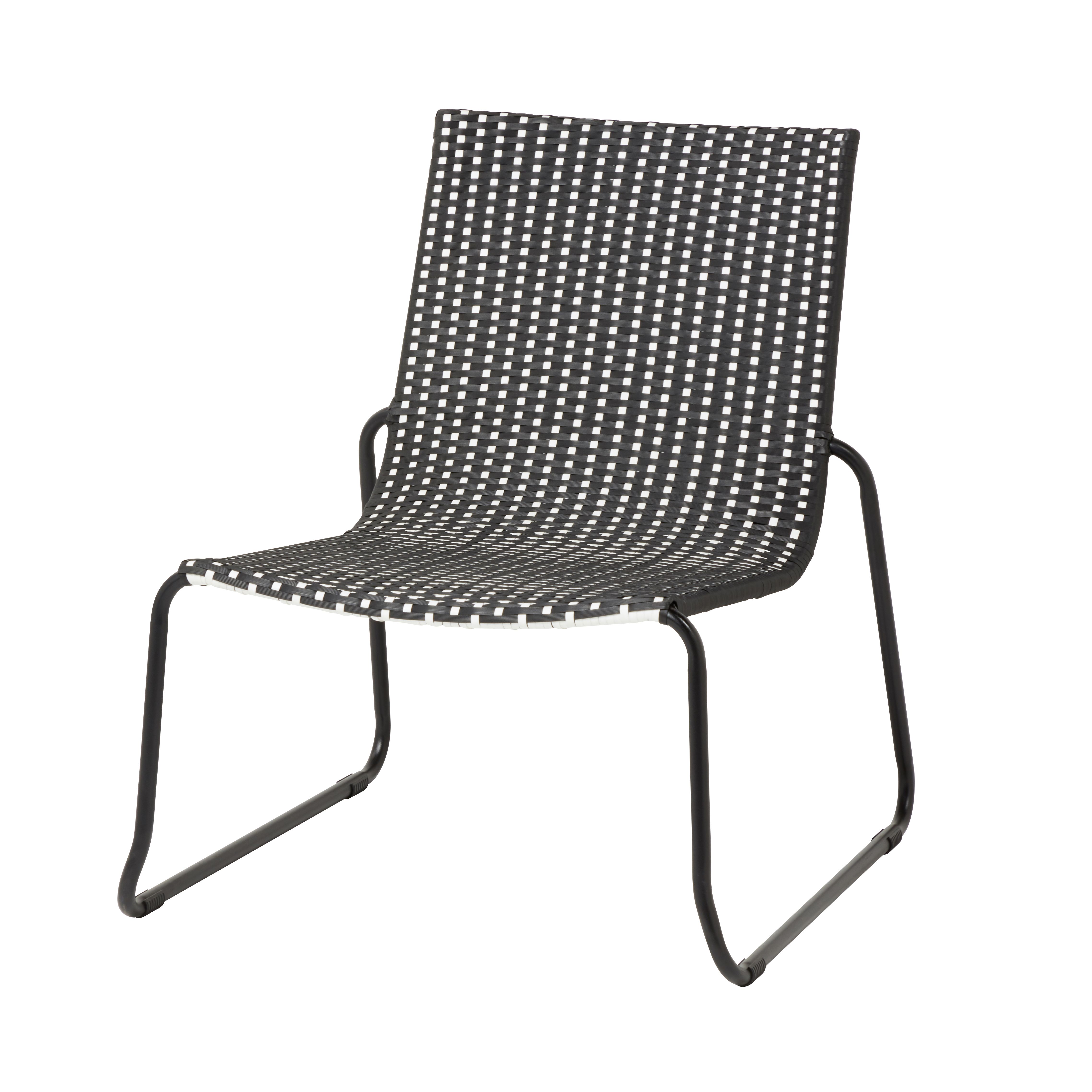 Morillo Black & white Metal Chair