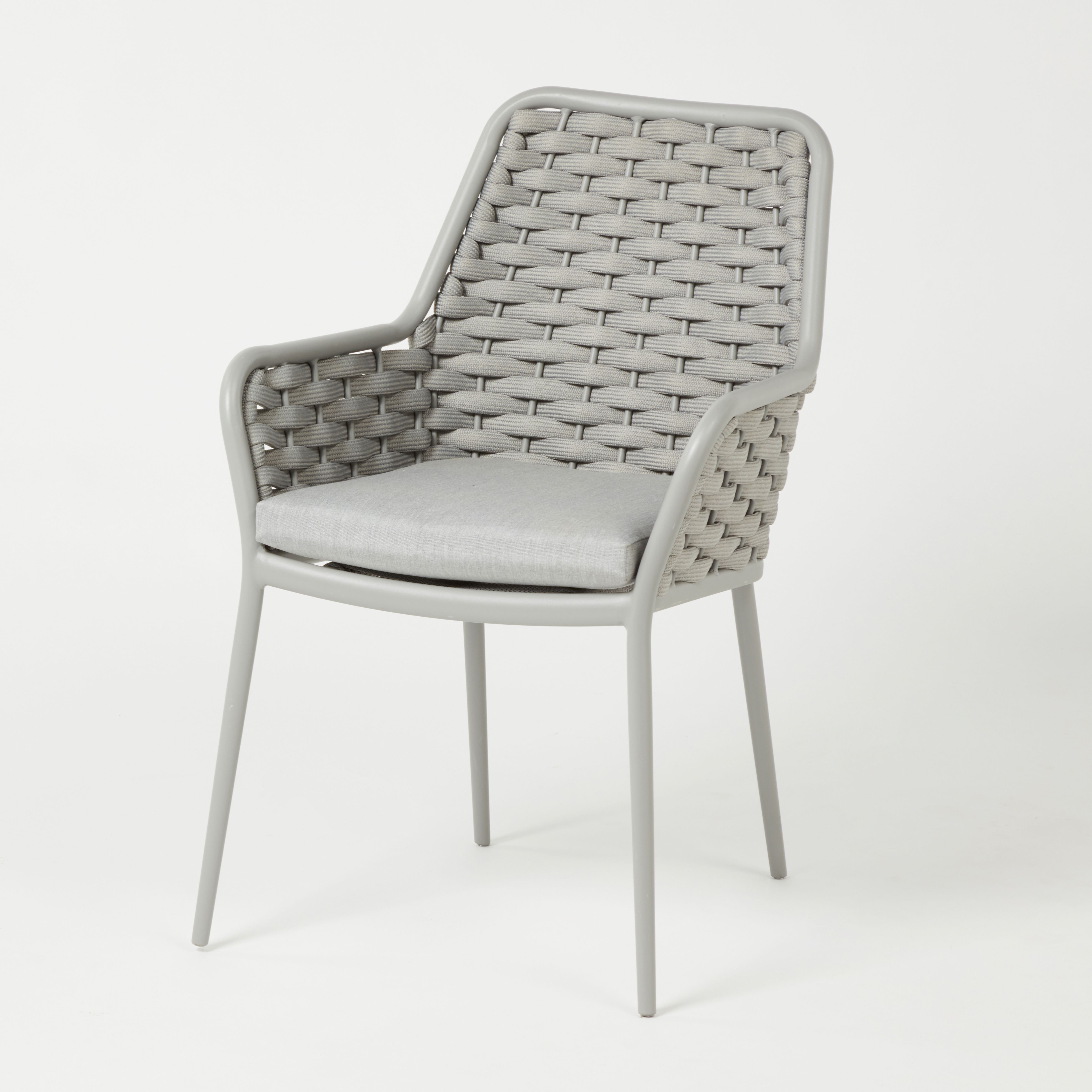 Mayotte Grey Metal Dining Chair