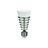 GoodHome Anafi White Metal & plastic Cone Curtain pole finial (Dia)19mm