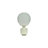 GoodHome Anafi White Glass & metal Ball Curtain pole finial (Dia)19mm