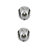 GoodHome Olympe Grey Polished Chrome effect Metal & plastic Recess Curtain pole bracket, Set of 2
