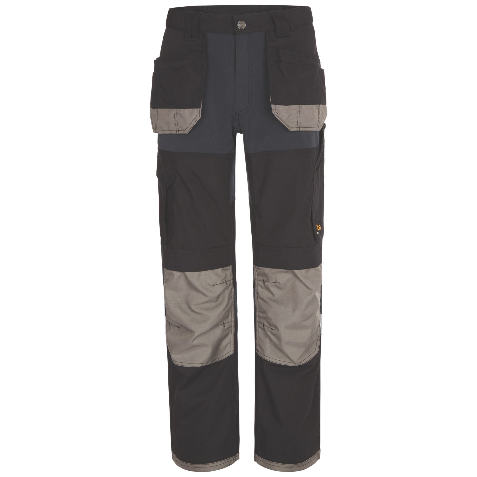 Site Chinook Black & Grey Men's Holster Pocket Trousers, W32" L32"