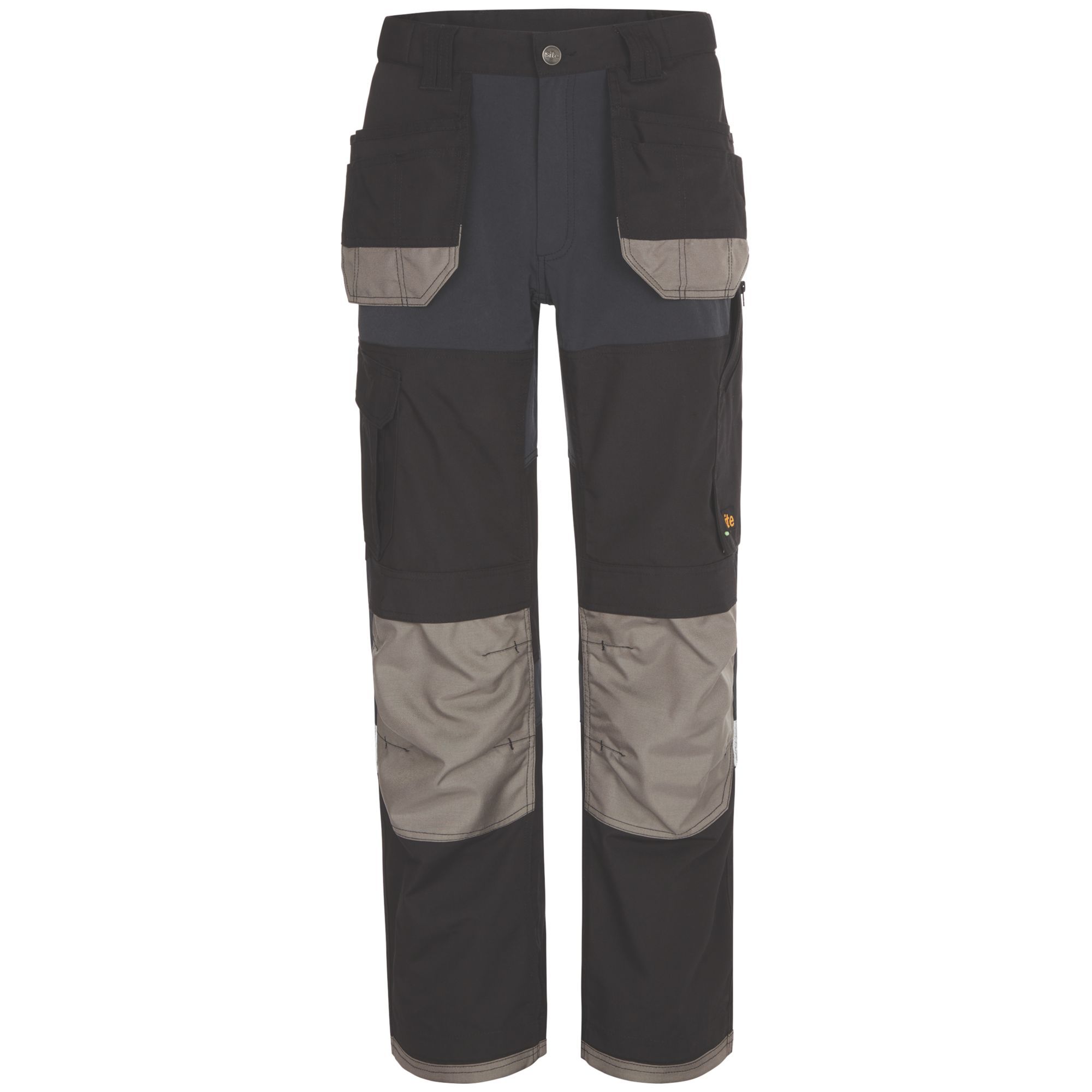 Site Chinook Black & Grey Men's Holster Pocket Trousers, W38" L32"