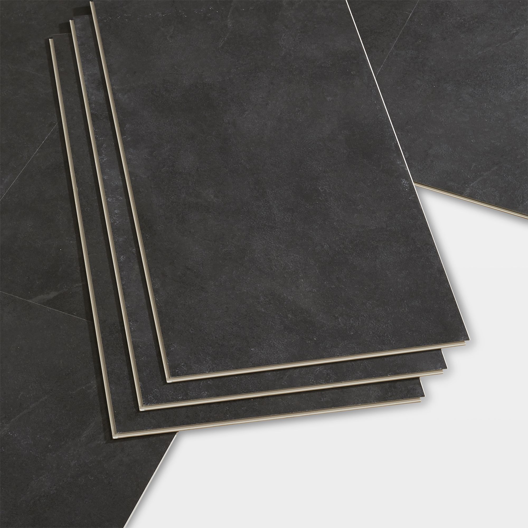 GoodHome Bachata Slate Tile Effect Luxury Vinyl Click Flooring, 2.6M² Pack