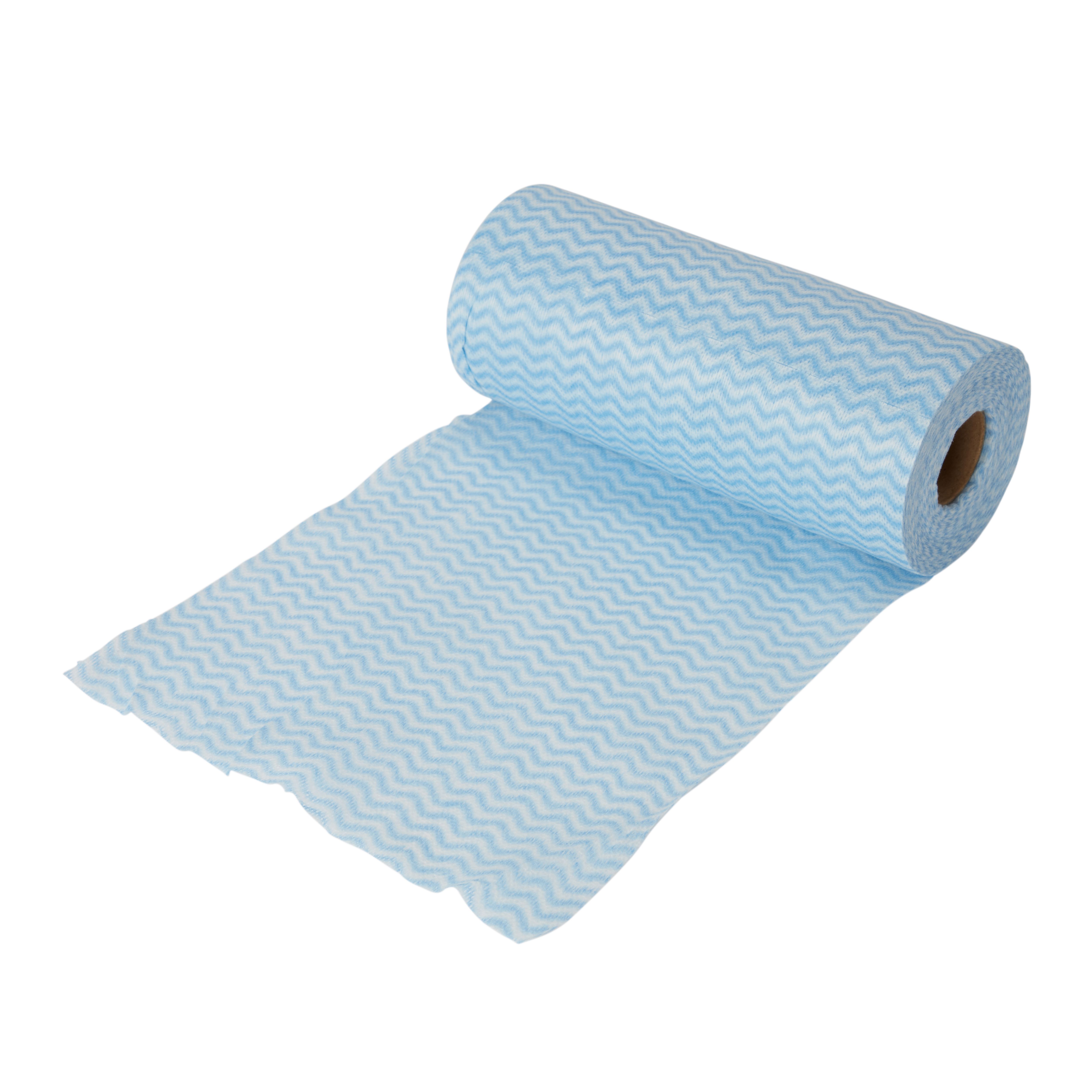 Blue Polyethylene terephthalate (PET) & viscose All purpose cloth, Pack of 30
