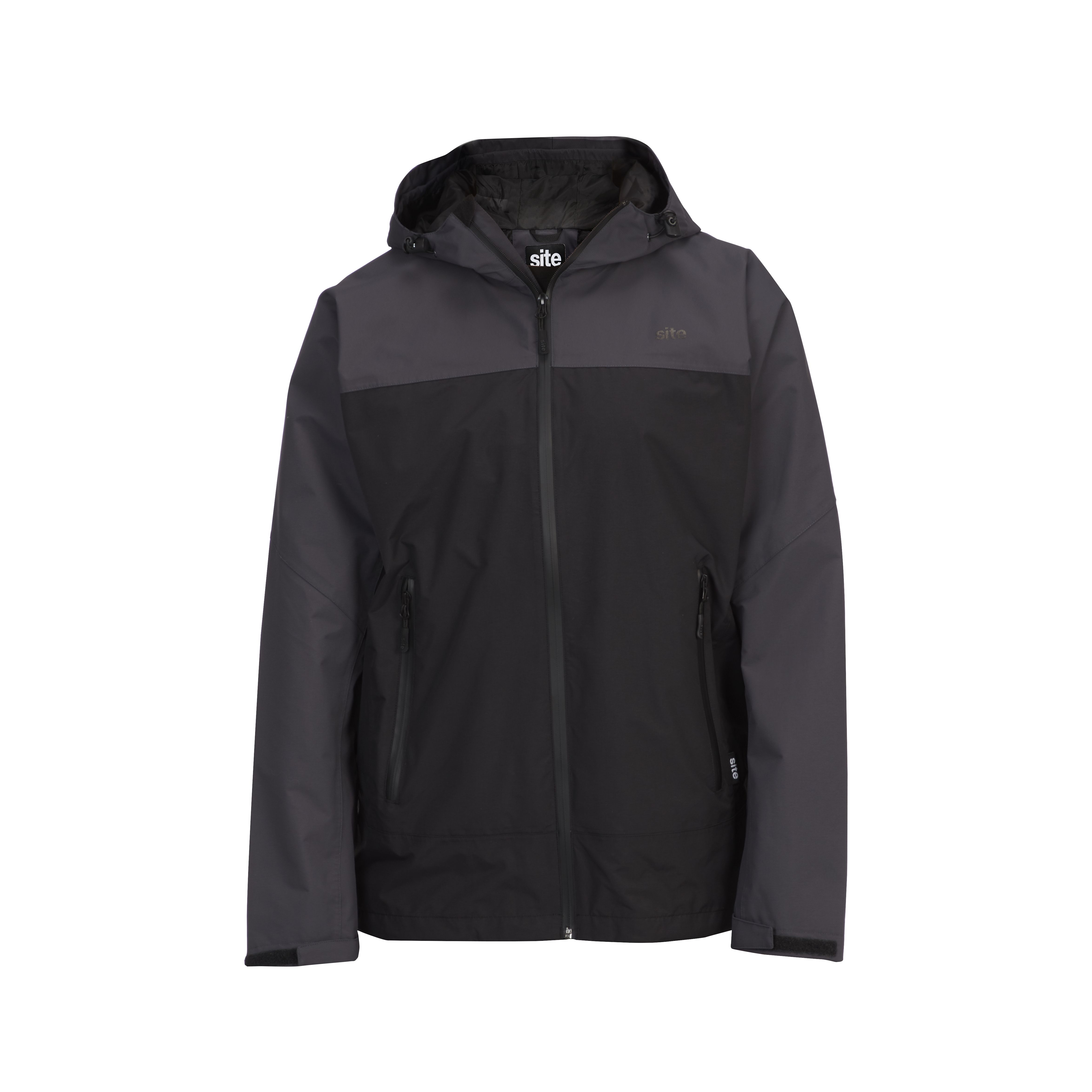Site Black & Grey Waterproof Jacket Large