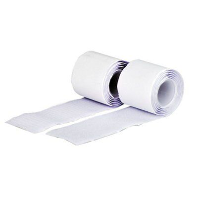 Diall Of 1 White Hook & Loop Tape (L)1M (W)50mm