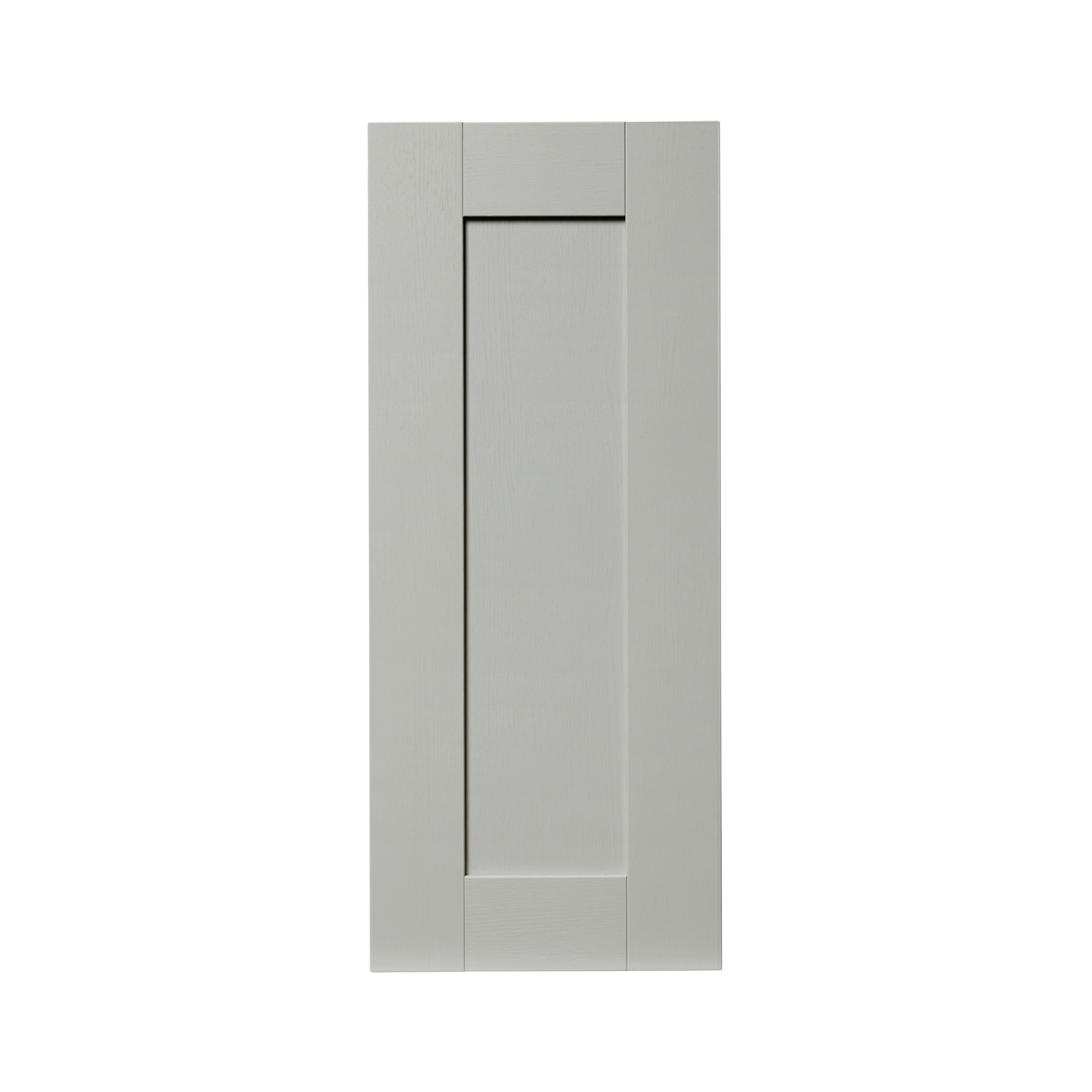 GoodHome Alpinia Matt grey wood effect Shaker Highline Cabinet door (W)300mm (H)715mm (T)18mm