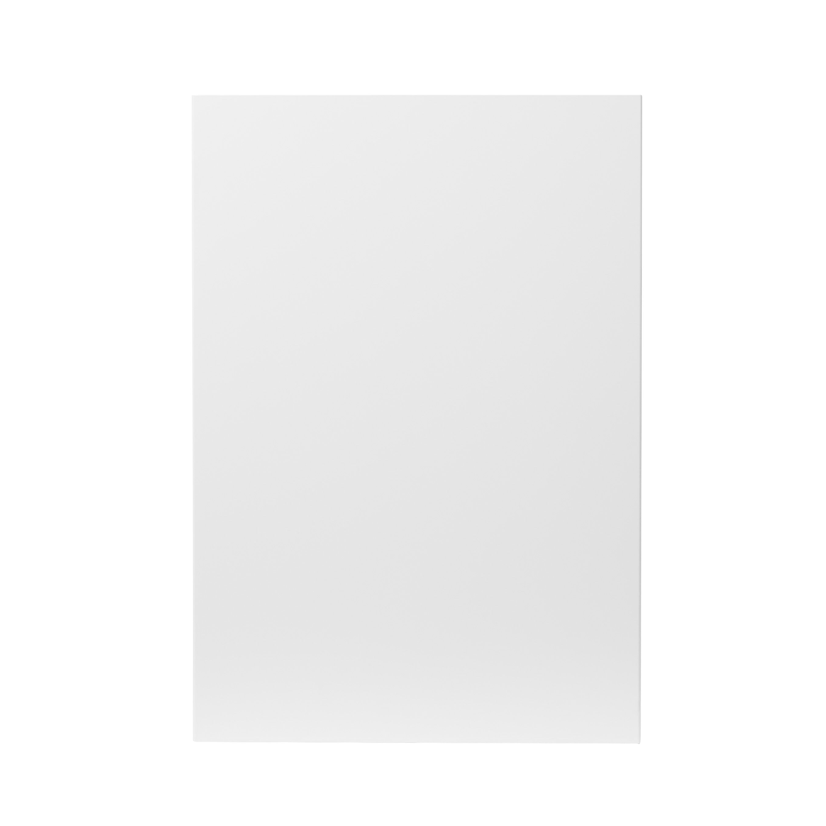 GoodHome Stevia Gloss white Slab Highline Cabinet door (W)500mm (H)715mm (T)18mm