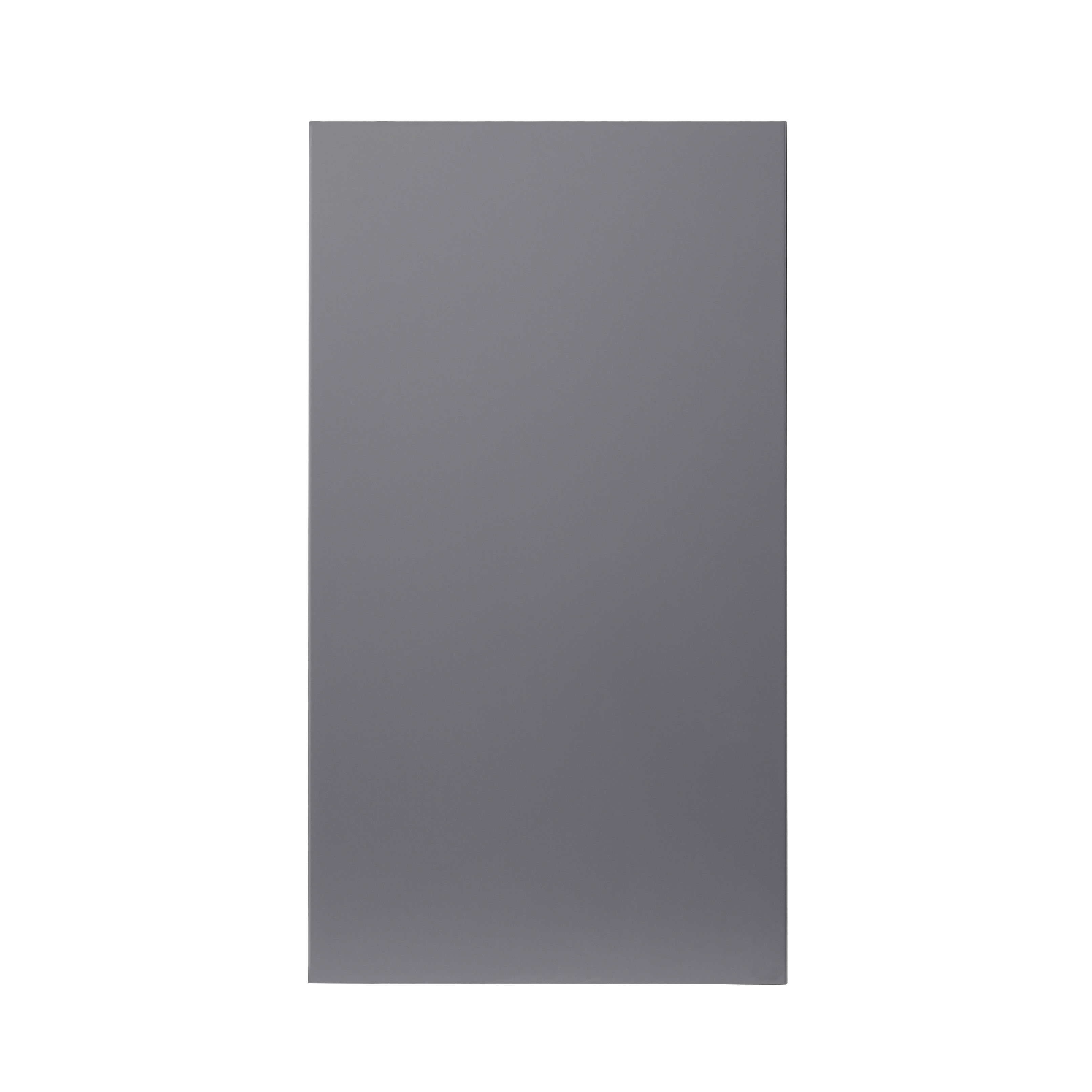 GoodHome Stevia Gloss anthracite Slab Highline Cabinet door (W)400mm (H)715mm (T)18mm