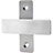 GoodHome Amantea Brushed Silver effect Stainless steel Wall-mounted Towel hook (W)7cm
