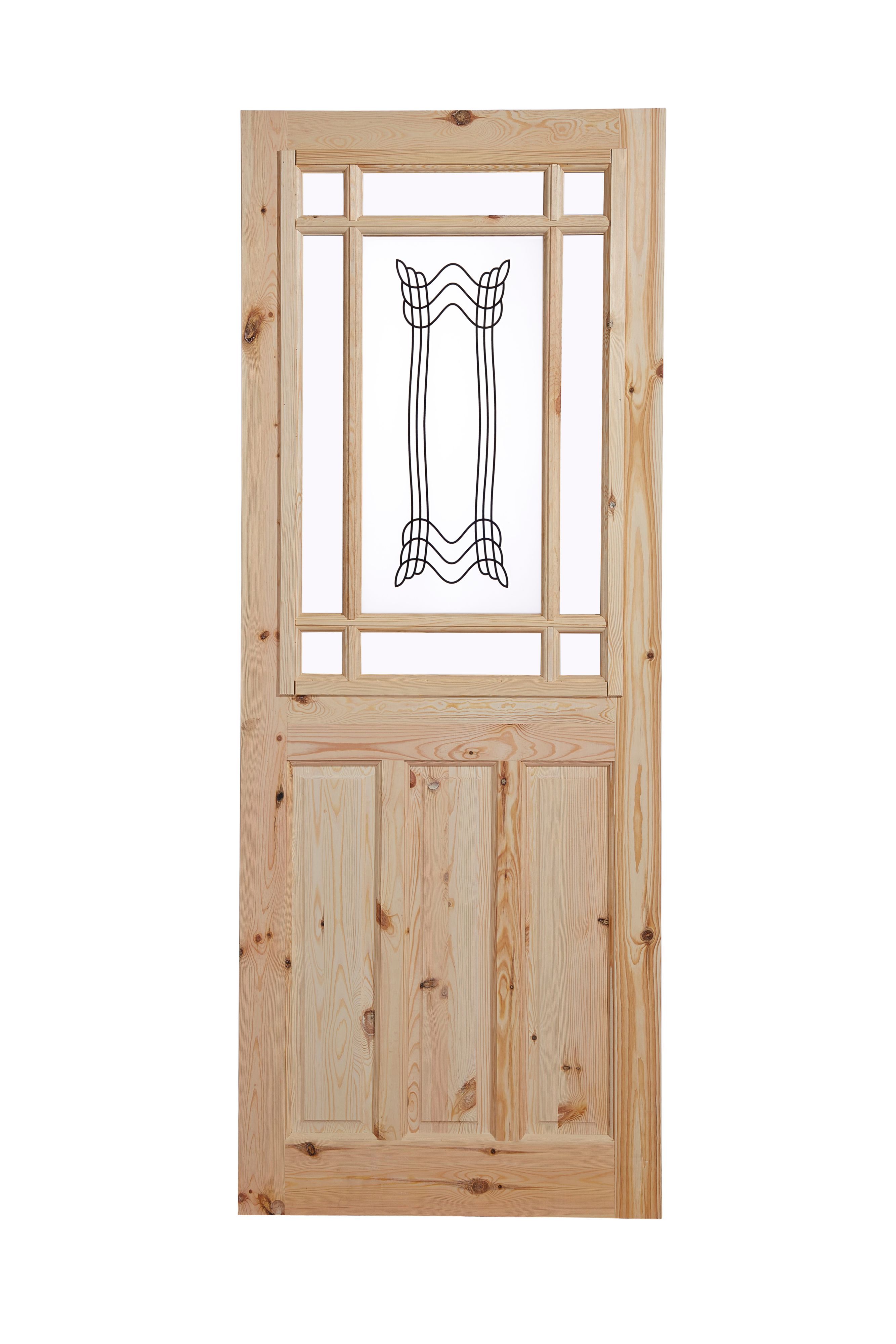 Knotty pine Door, (H)2032mm (W)813mm