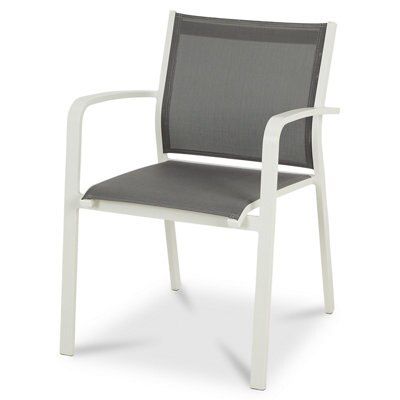 Riccia Grey Metal Garden armchair