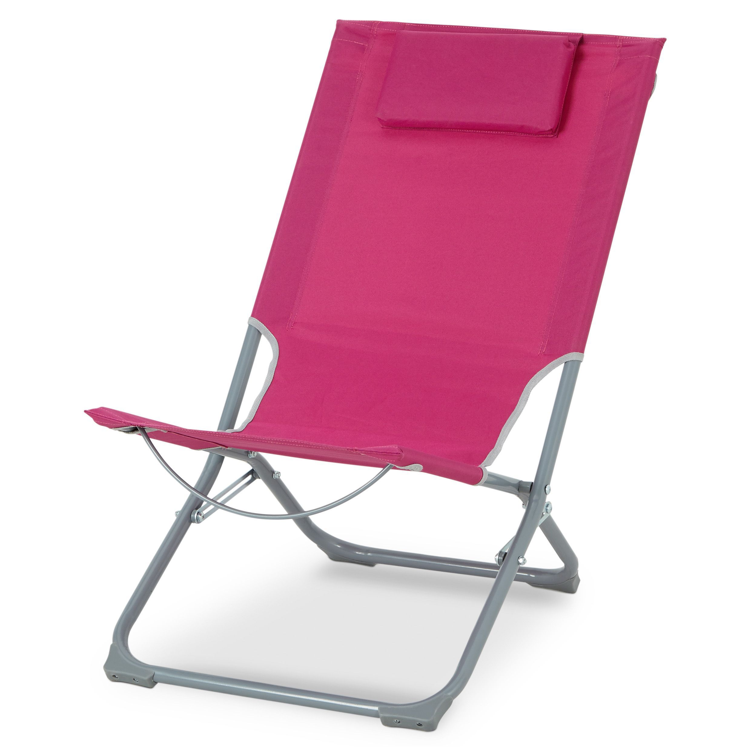 Curacao Pink Metal Beach Chair