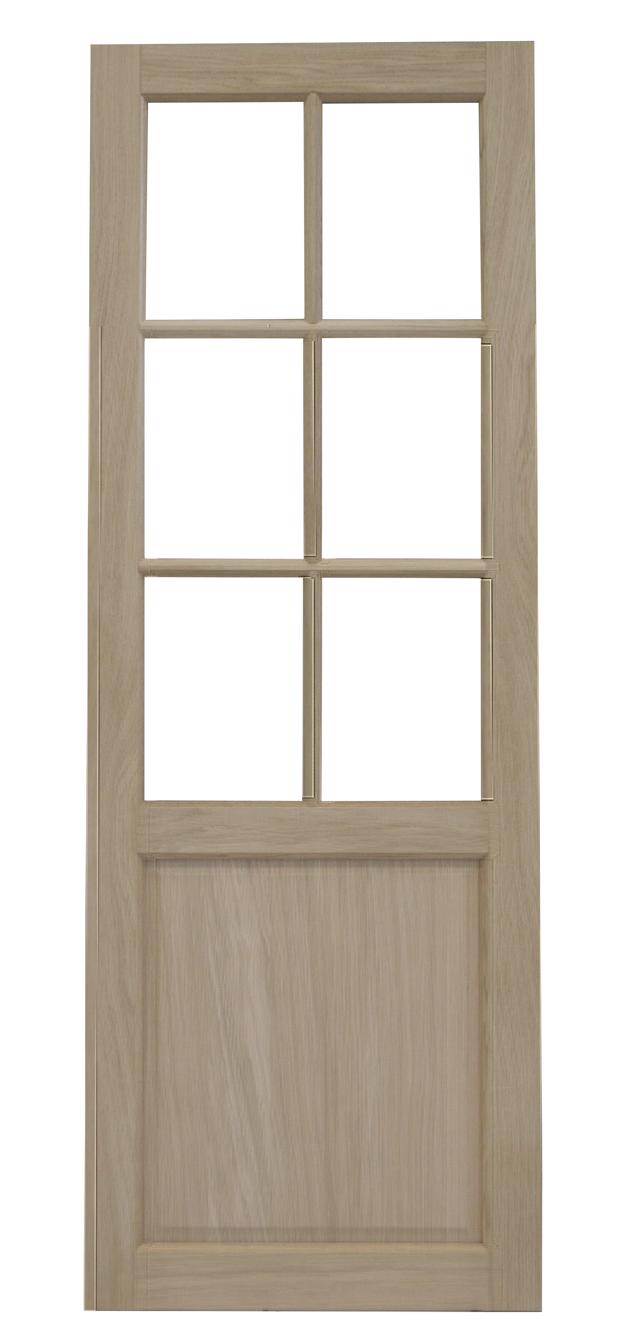 Glass & medium-density fibreboard (MDF) Door, (H)1980mm (W)762mm