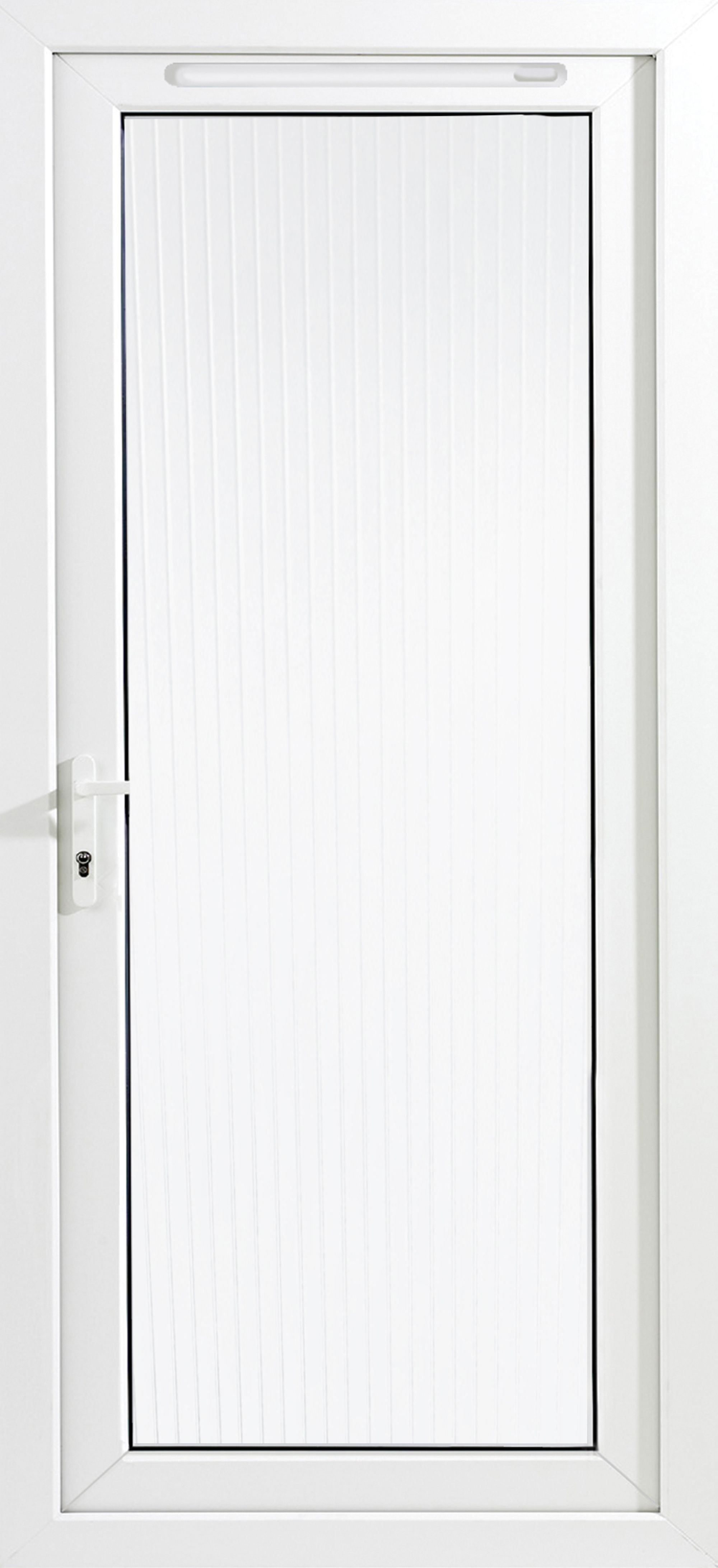 Unglazed PVC RHed Back door, (H)2060mm (W)840mm