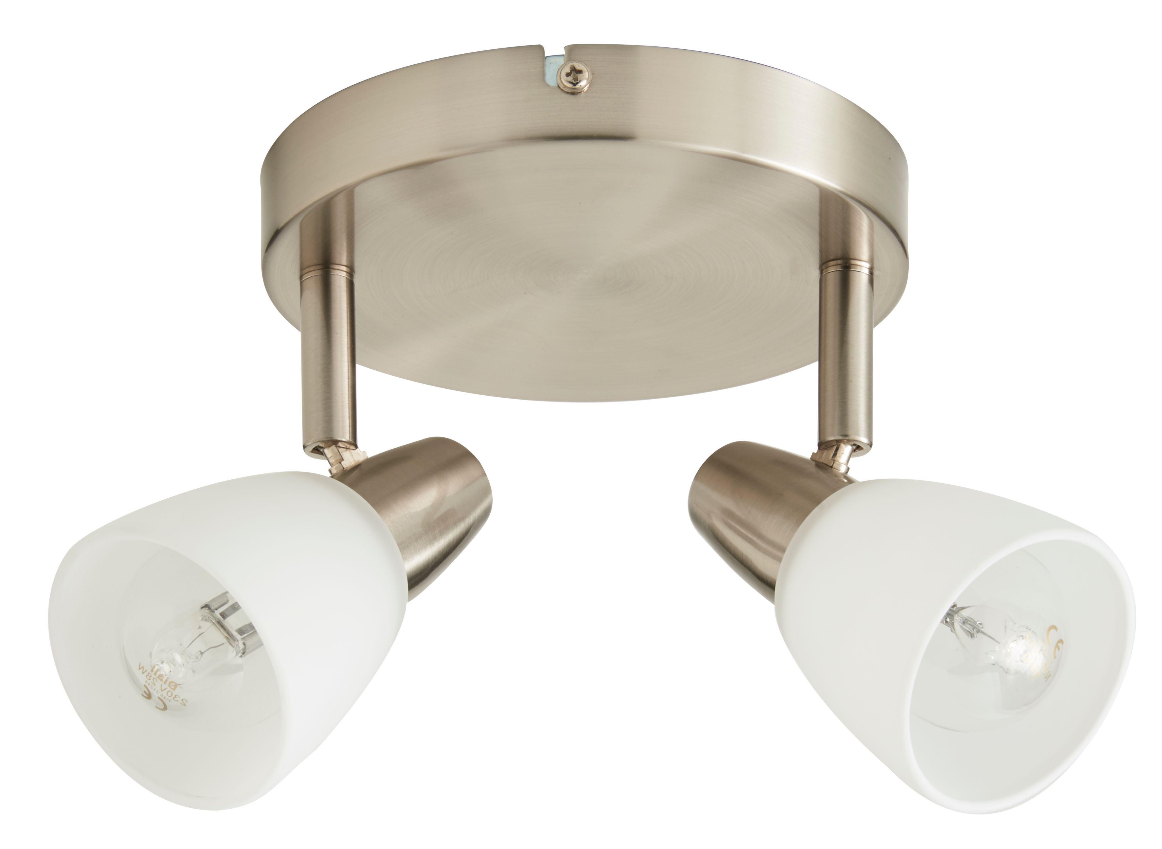 Aphaea Chrome effect Mains-powered 2 lamp Spotlight