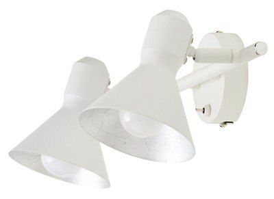 Kedros Silver effect Mains-powered 2 lamp Spotlight