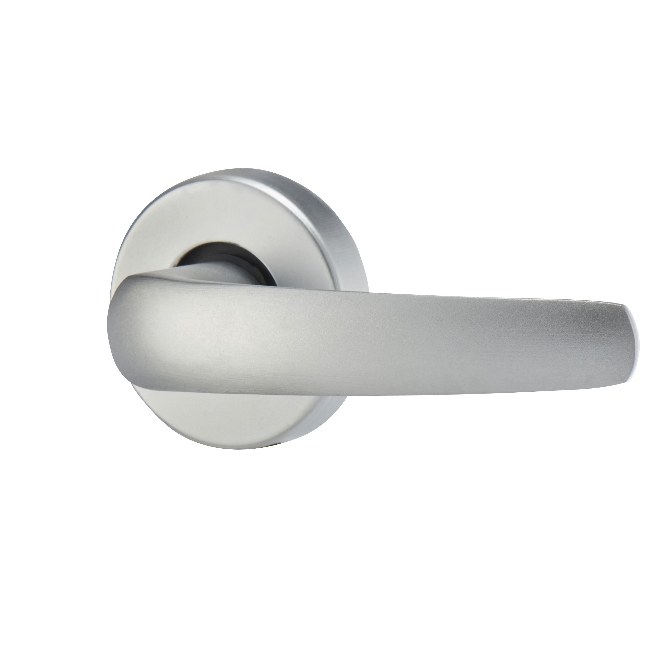Colours Stainless steel effect Aluminium Straight Latch Door handle (L)109mm