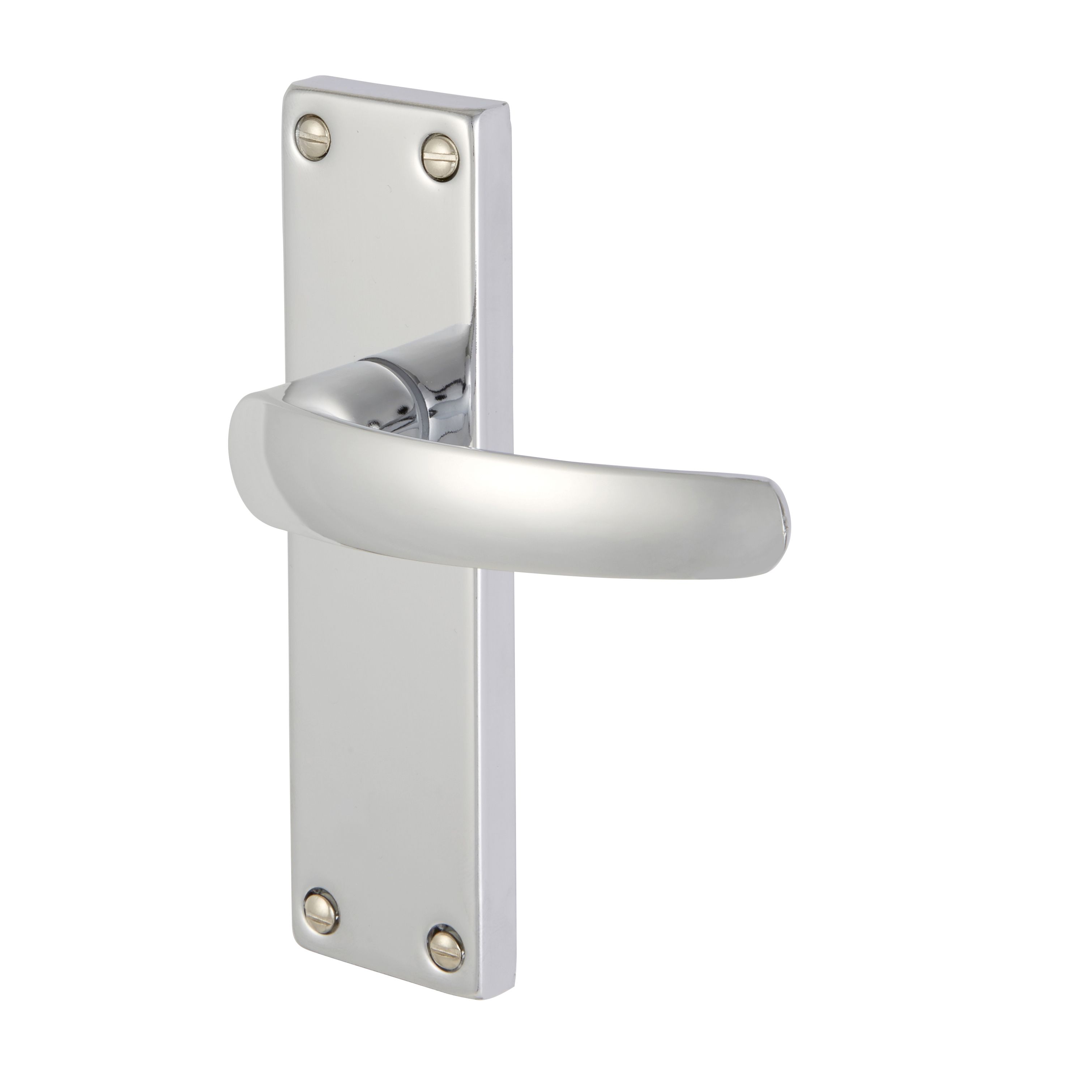 B & Q Colours Brigg Nickel effect Aluminium & steel Door handle (L)132