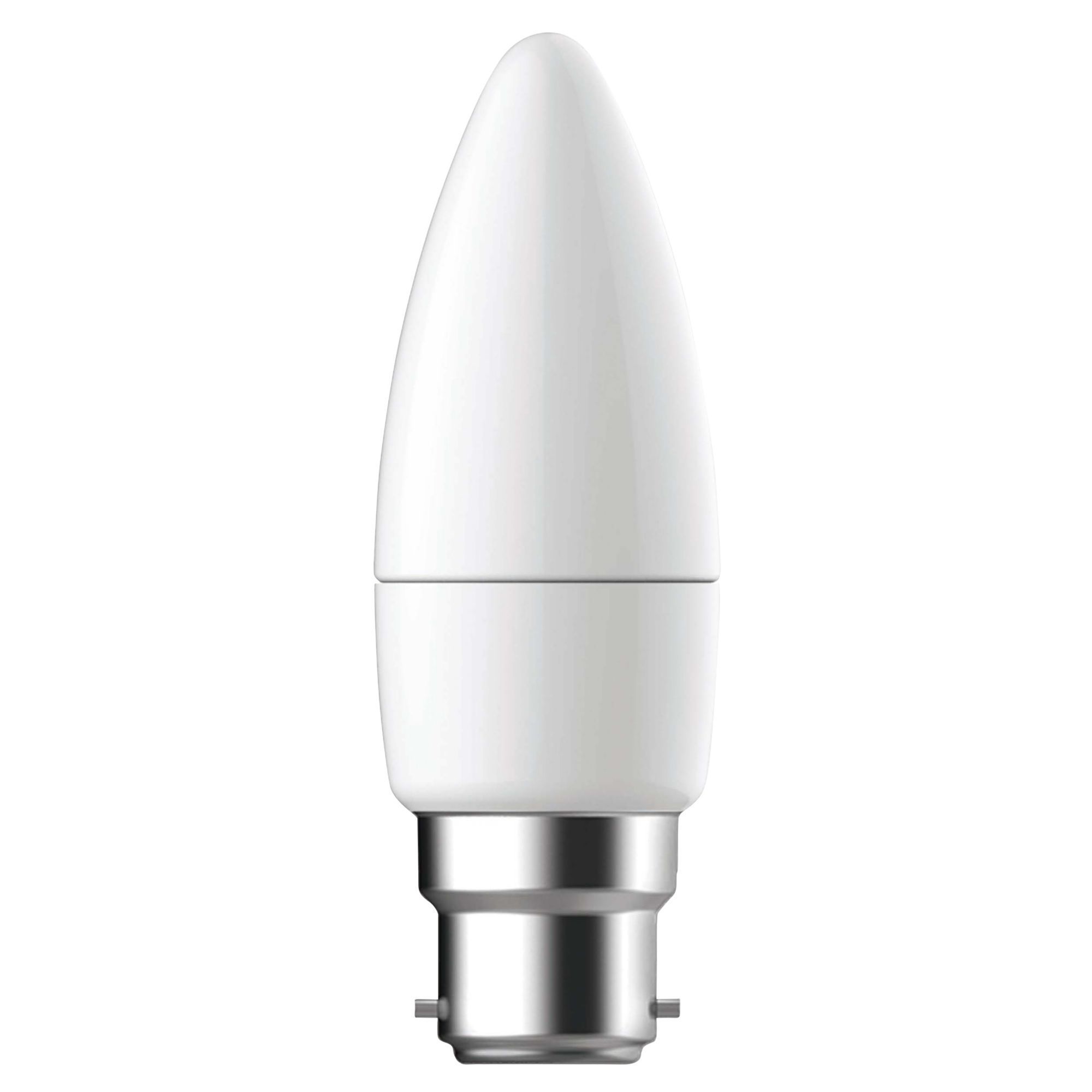 Diall B22 5.9W 470lm Candle Warm white LED Light bulb