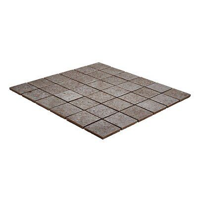 Milestone Grey Stone effect Mosaic tile (L)300mmPorcelain
