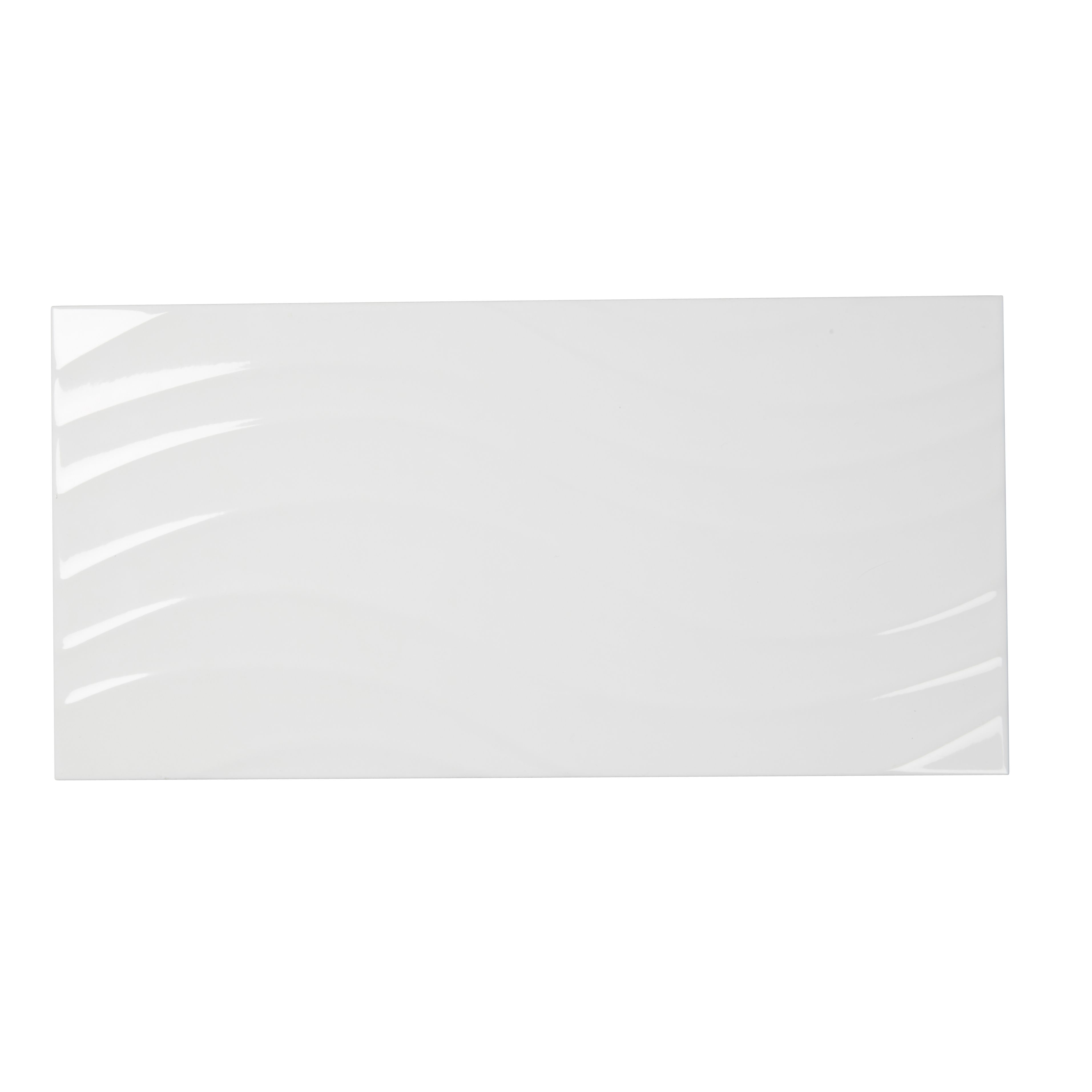 Catanzaro White Wave Ceramic Wall tile, 1, Sample