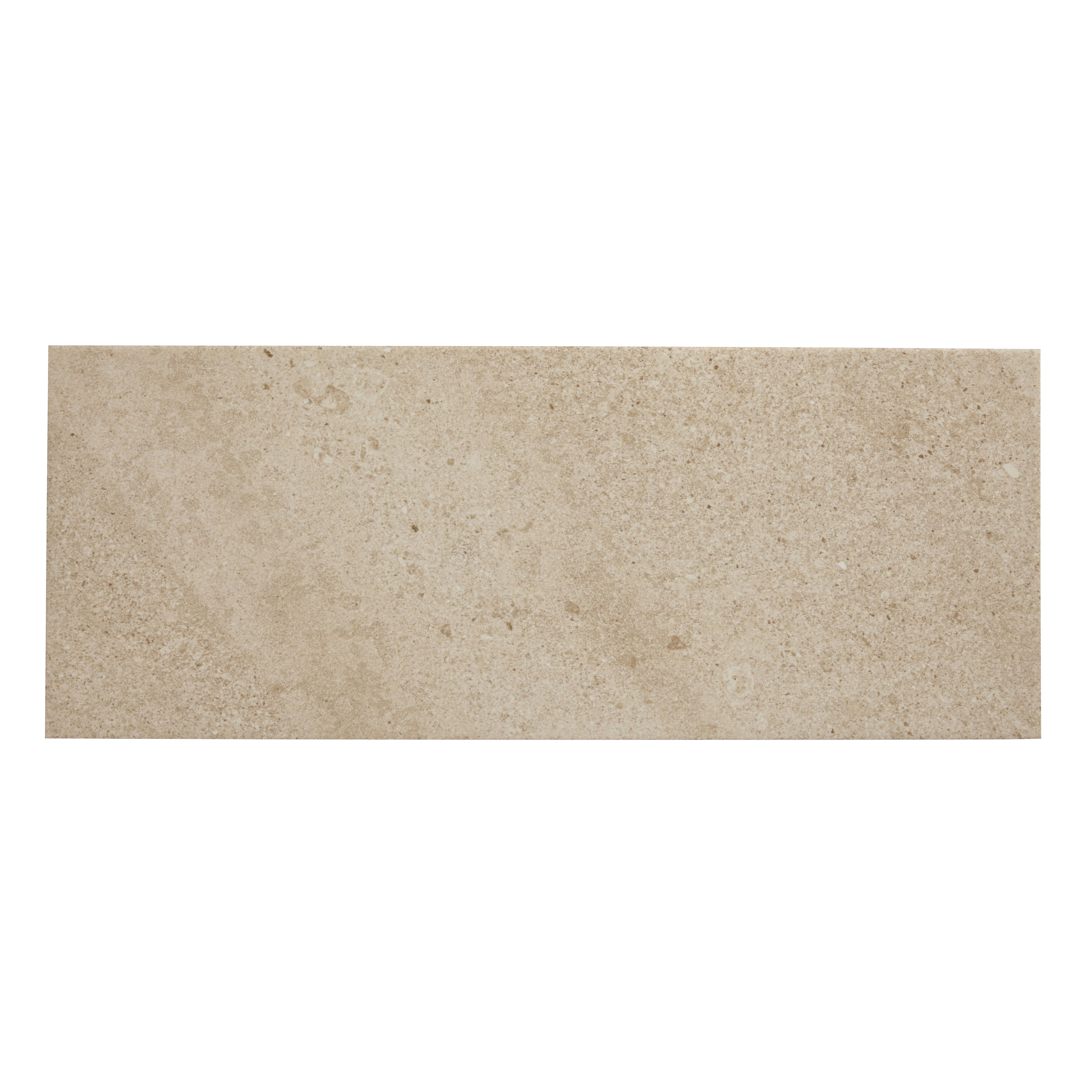 Milestone Beige Plain Ceramic Wall tile, 1, Sample